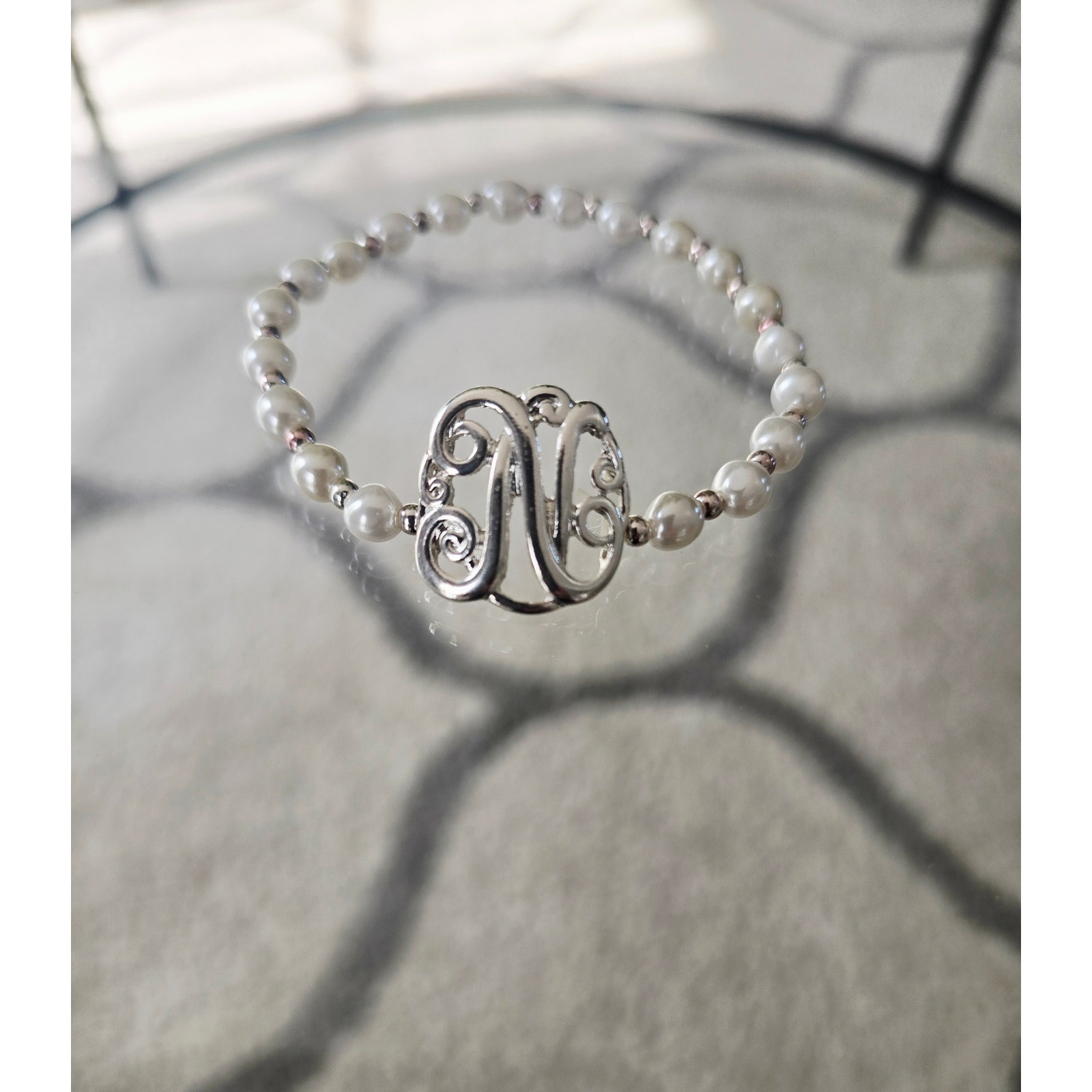 Pick 3 For $15 Bansri Pearl N Initial Bracelet New
